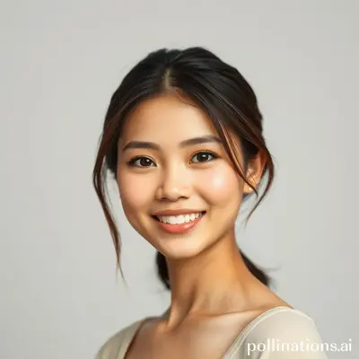 รูปผู้หญิงไทยแต่งหน้าธรรมชาติ ผมเรียบร้อย ยิ้มมั่นใจ